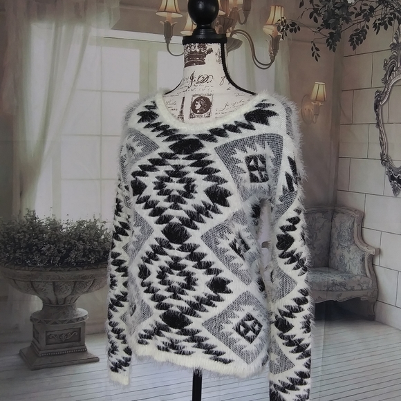 Say What? Sweaters - NWT - SAY WHAT? Aztec Pattern Fuzzy Sweater